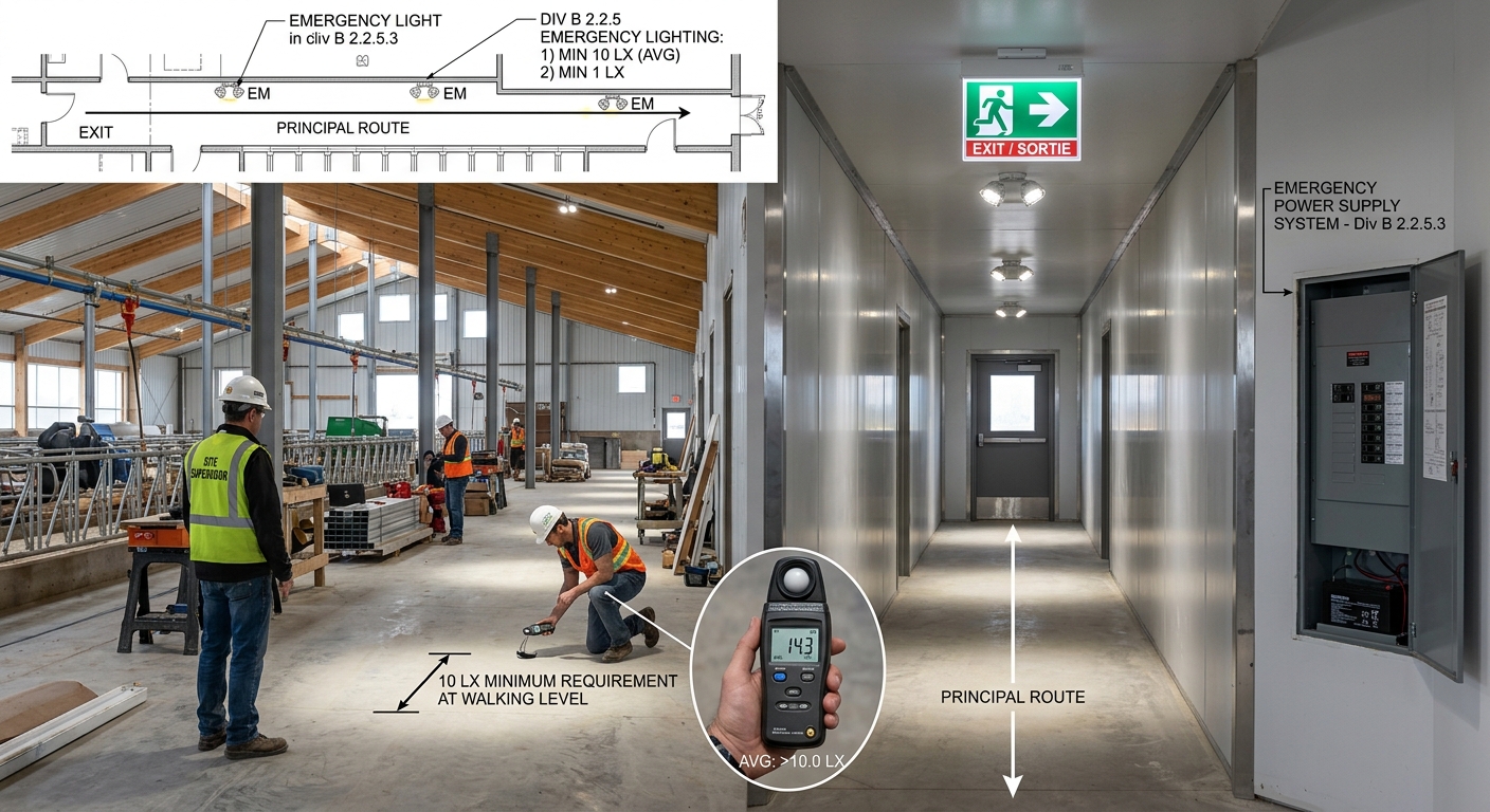 NBC Standards for Farm Building Emergency Lighting and Egress Safety
