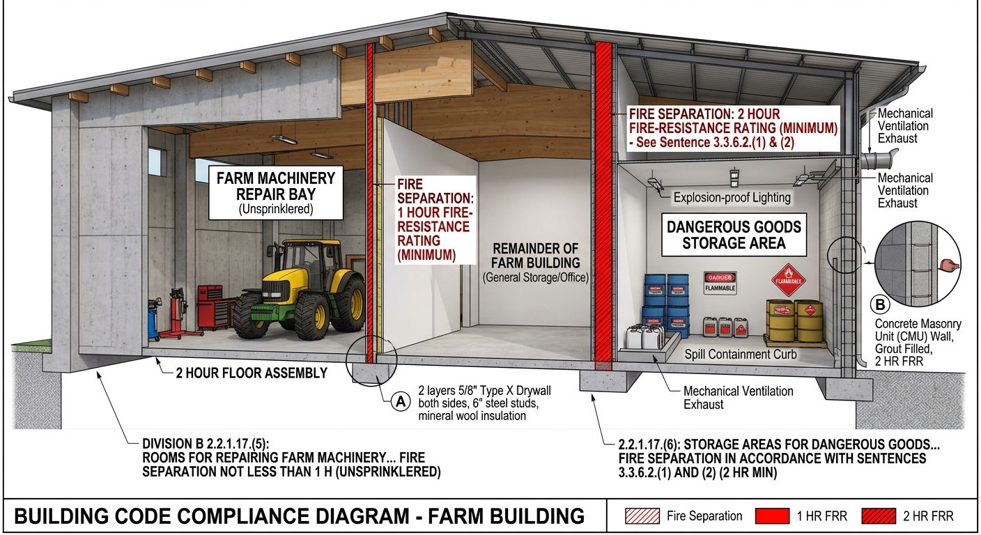 Farm Building Fire Safety and Construction Standards: National Building Code Compliance