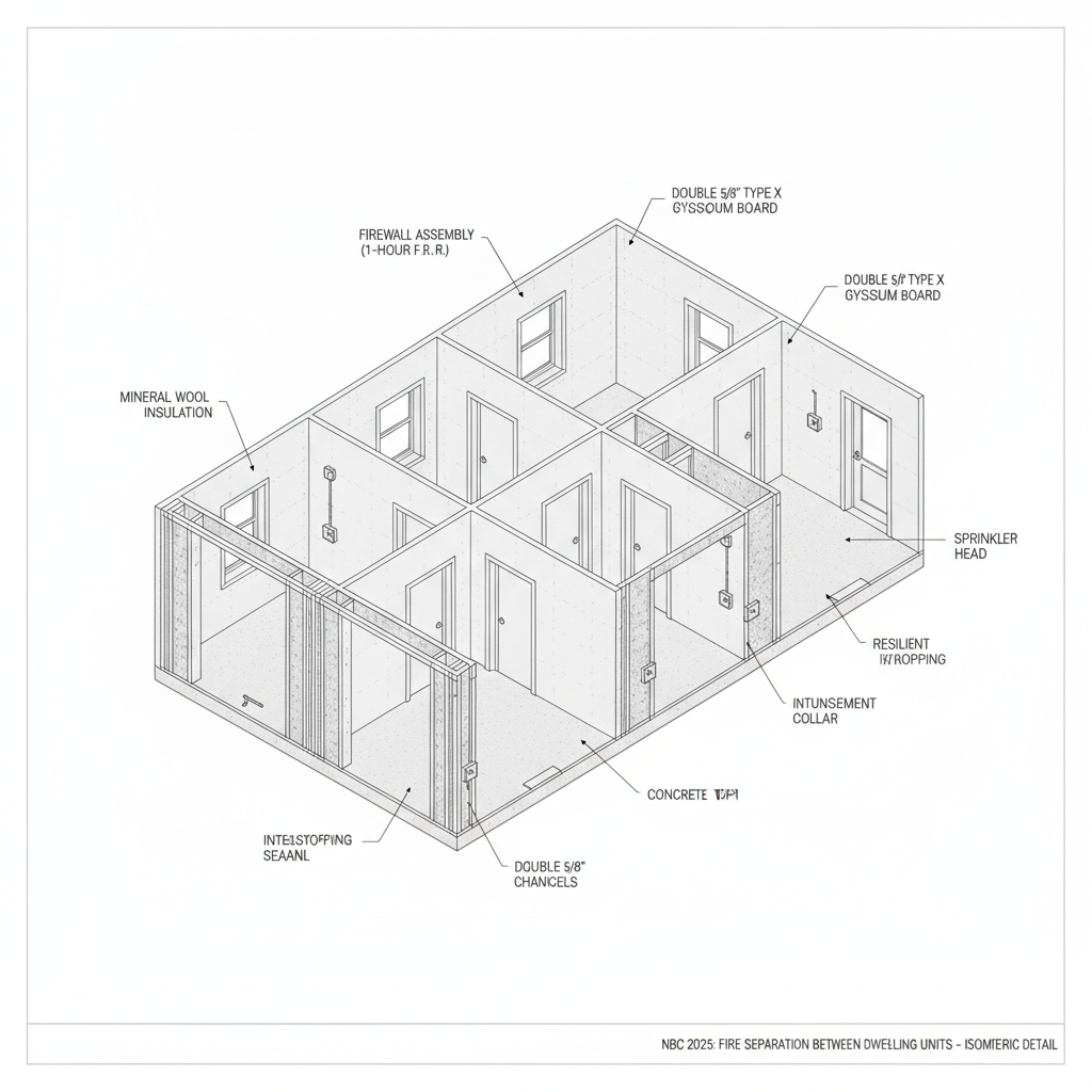 NBC 2025 Standards: Firewalls and Continuity of Fire Separations for London, Ontario Construction