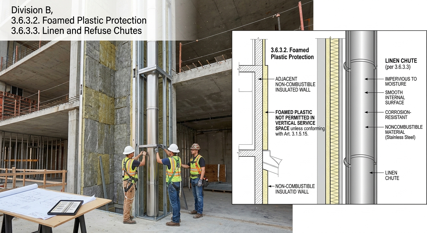 National Building Code Standards for Linen Chutes and Vertical Service Spaces