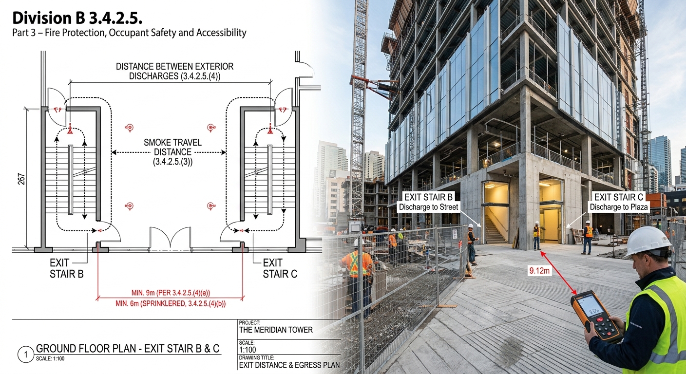 National Building Code Guide: Exit Location and Travel Distance Standards