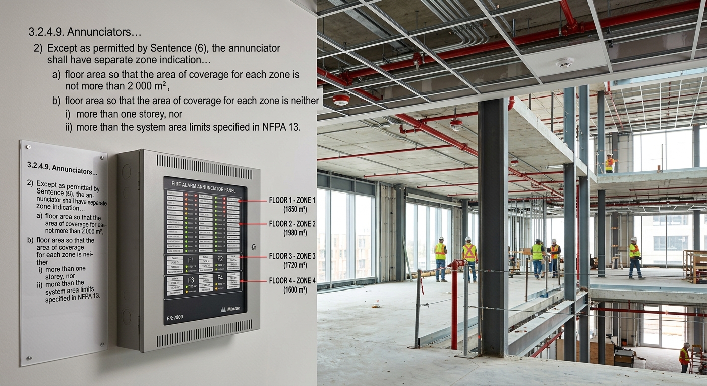 National Building Code Standards for Fire Alarm Annunciators and Electrical Supervision