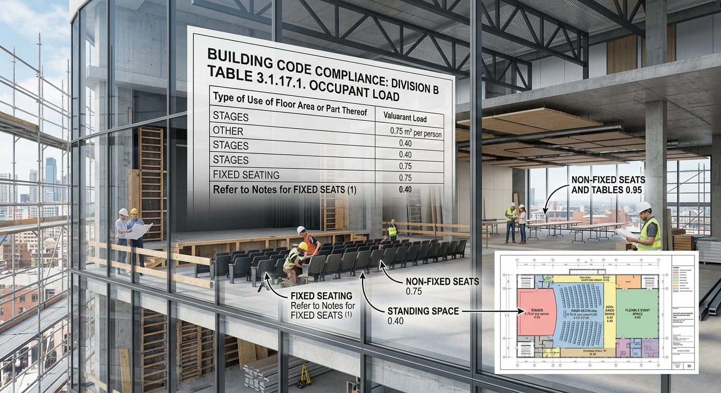 National Building Code Occupant Load Requirements and Tent Egress Standards