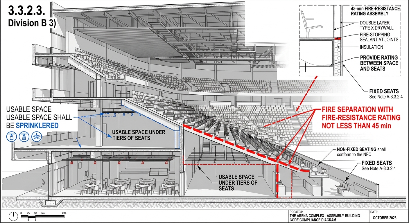 National Building Code Standards for Fixed Seating and Aisles | empcontracting.ca Inc. your construction contractor in London, Ontario
