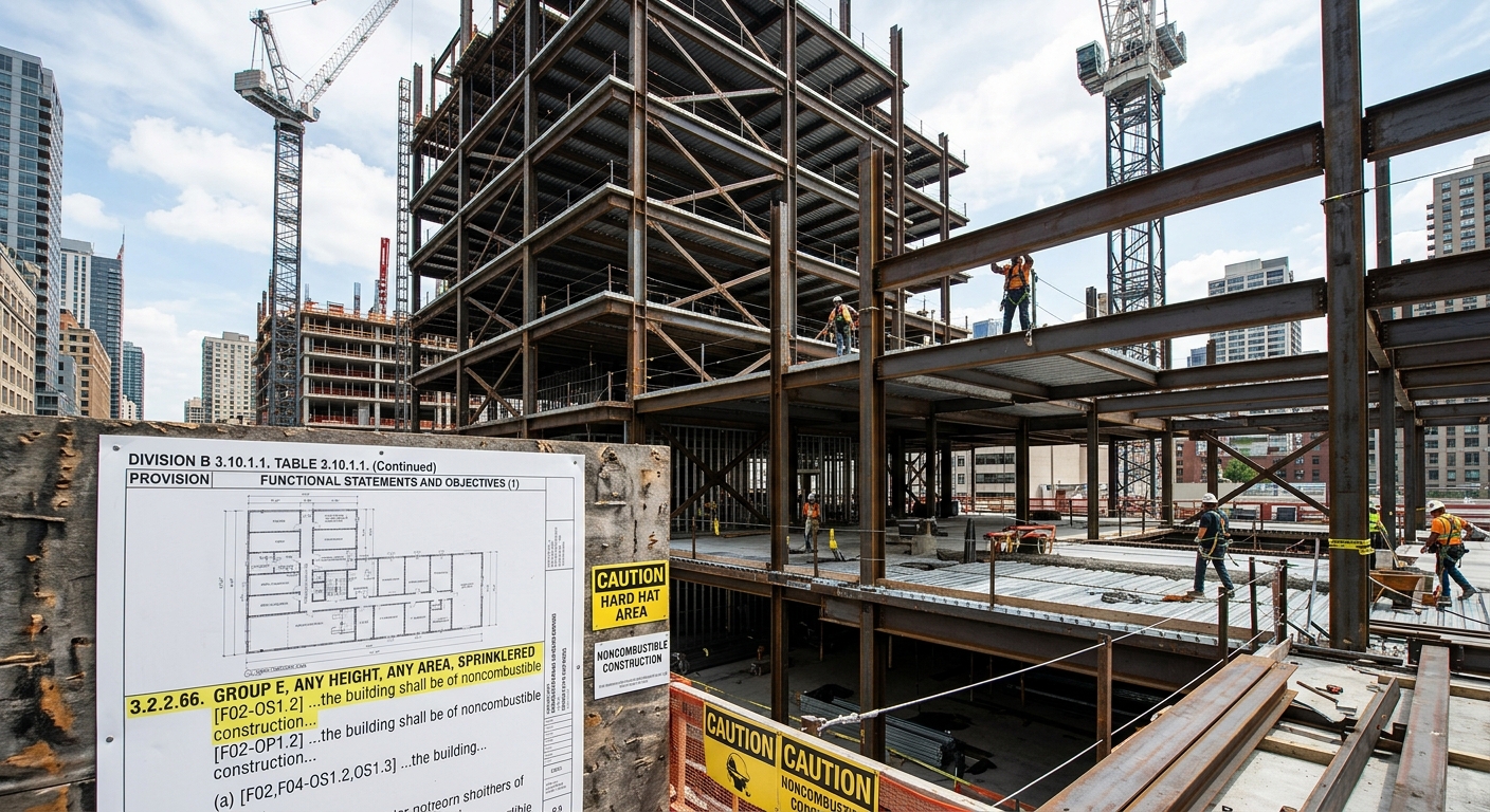 National Building Code 2025: Group E and Group F Division 1 Construction Requirements