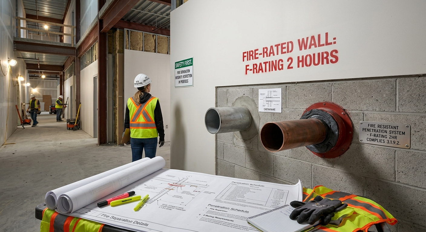 NBC Firestop Standards & Service Equipment Penetration: Guidance from empcontracting.ca Inc.