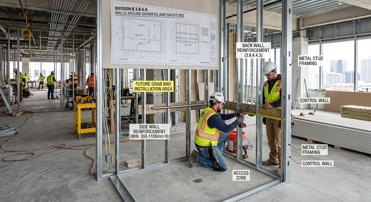 NBC Standards for Bathroom Grab Bar Reinforcement and Visitable Units in London, Ontario