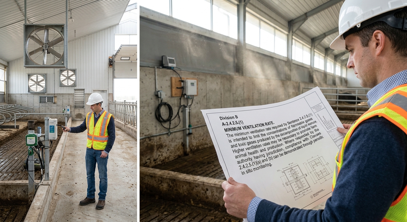 National Building Code Standards for Minimum Ventilation Rates in Manure Storage