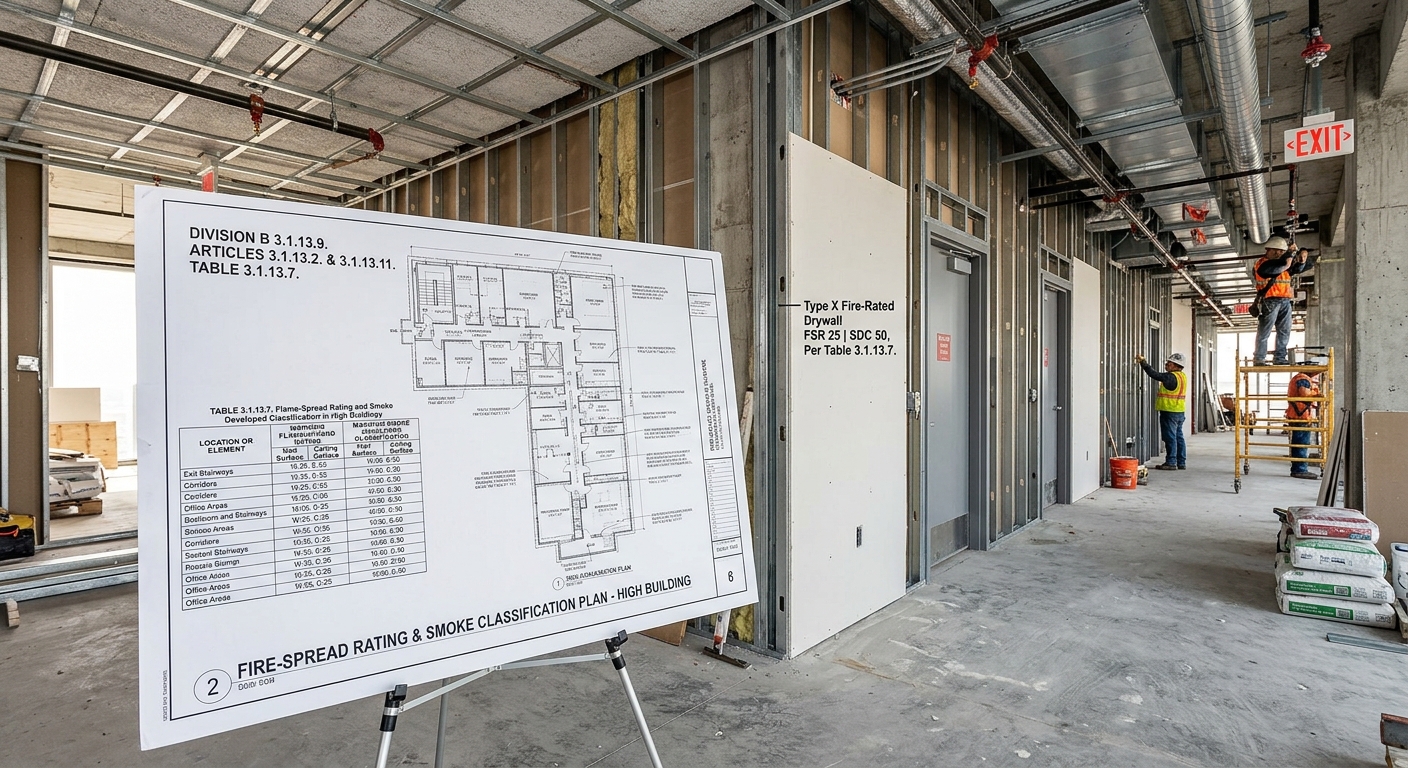 Flame-Spread Rating and Smoke Developed Classification Standards for High Buildings