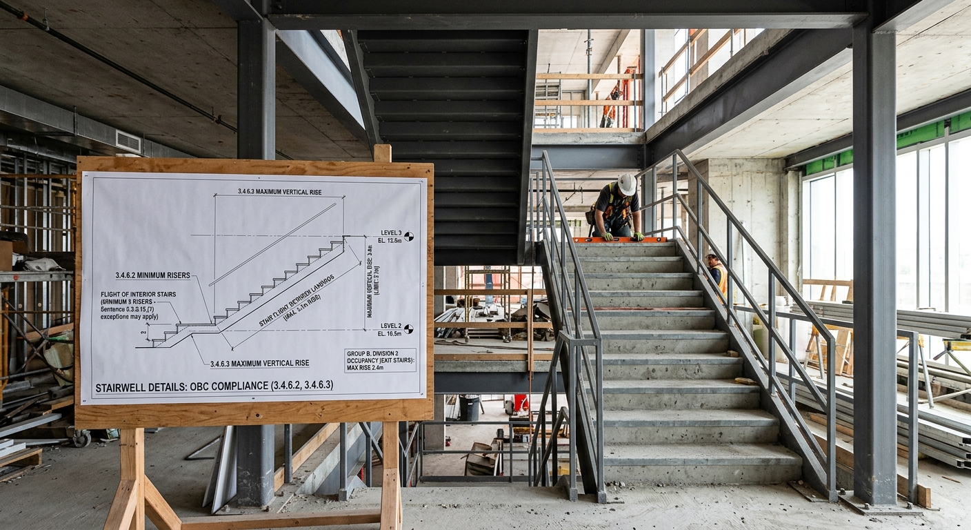 National Building Code Staircase and Landing Requirements | empcontracting.ca Inc.