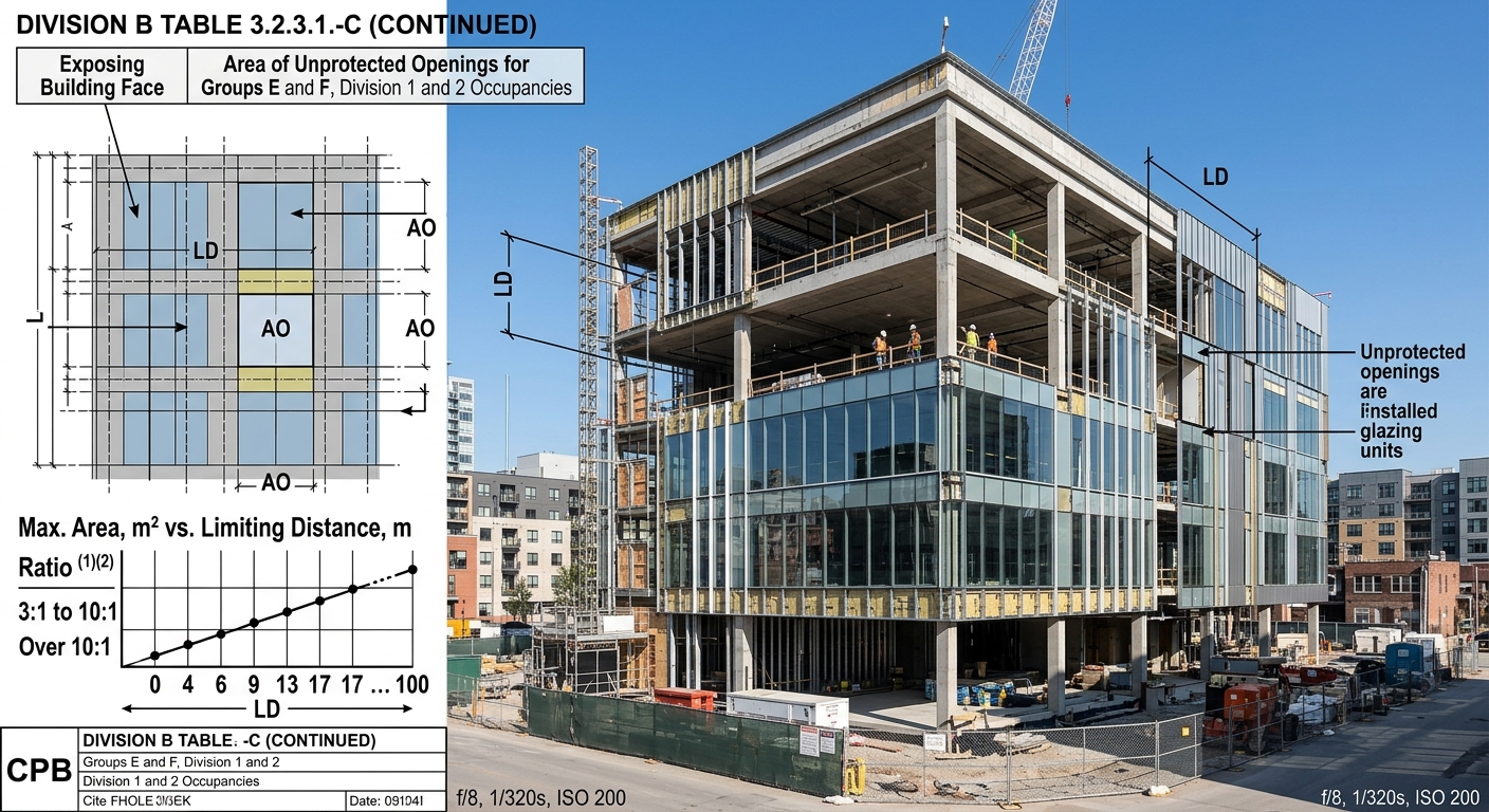 Understanding Unprotected Openings Under NBC Table 3.2.3.1.-C: A Guide for London, Ontario Builders