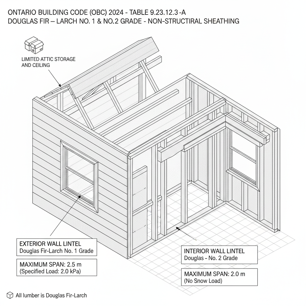 2024 Ontario Building Code: Douglas Fir Lintel Span Guide for London Residential Construction