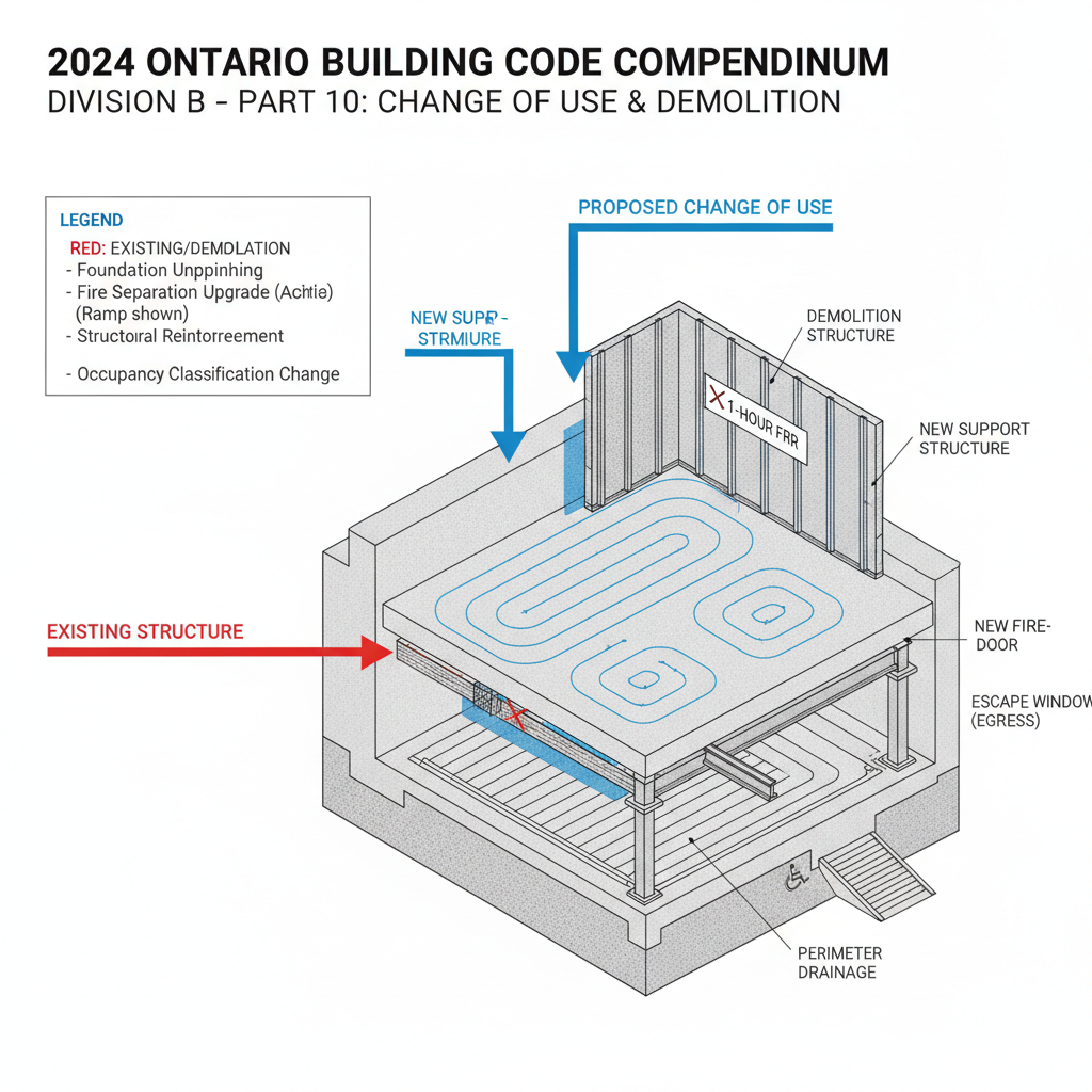 OBC 2024 Guide: Understanding Division B – Part 10 Change of Use Requirements