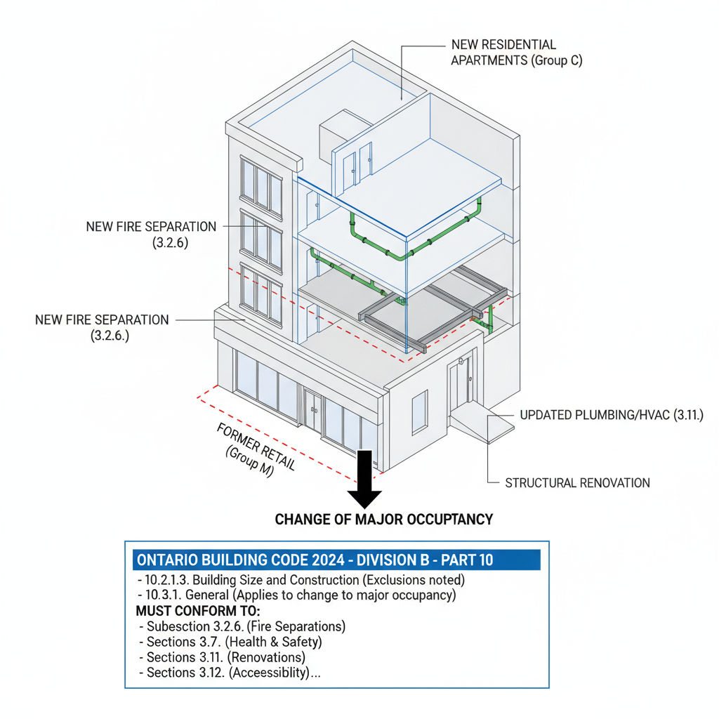 OBC 2024 Guide: Change of Major Occupancy Requirements for Ontario Buildings