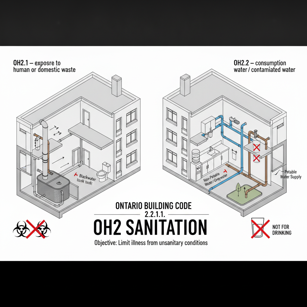 OBC Health Objectives: Sanitation, Noise Protection, and Privacy Standards for Ontario Construction