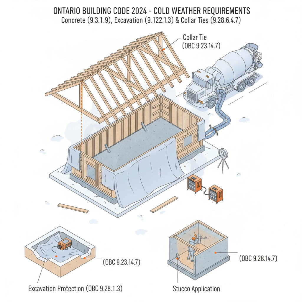 2024 Ontario Building Code Guide: Concrete, Fire Safety, and Cold Weather Standards for London Contractors