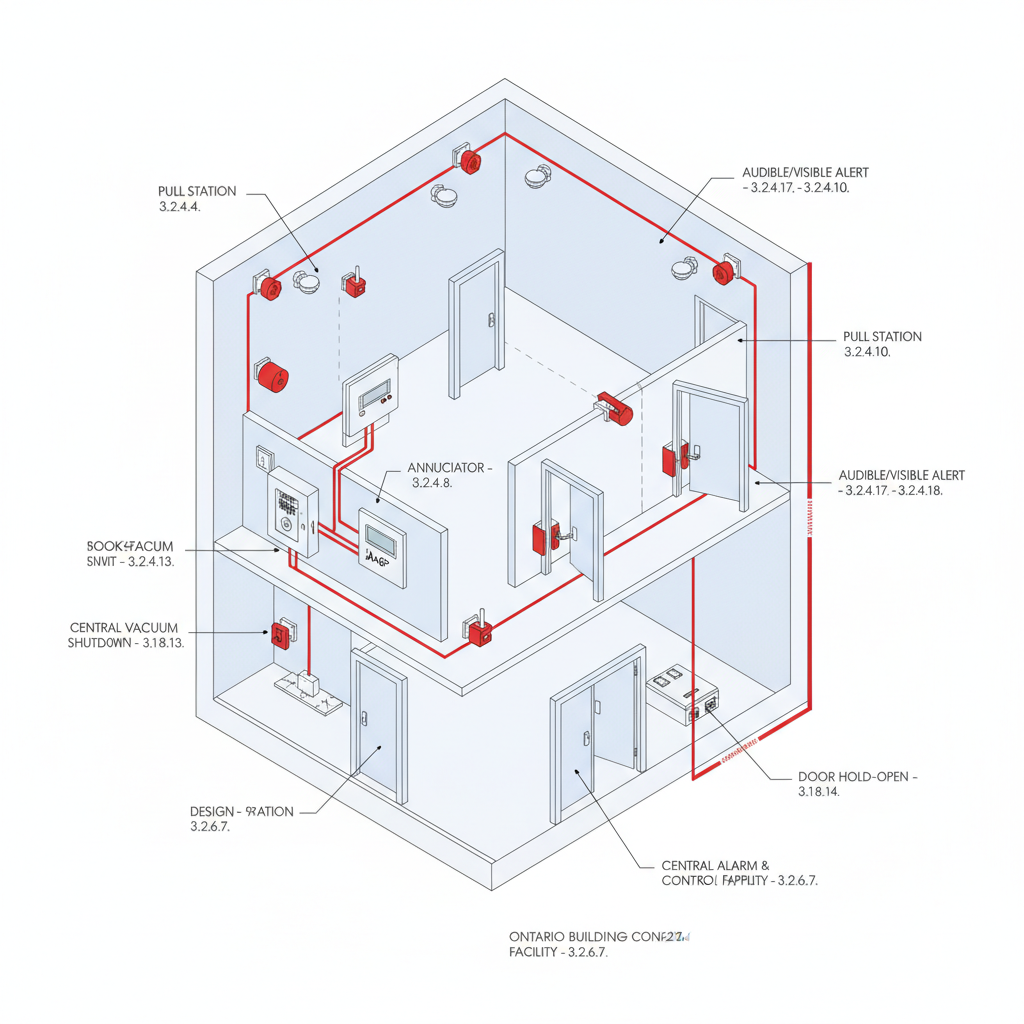 Understanding 2024 Ontario Building Code Fire Safety: Fire Alarms, Fire Blocks, and Egress Standards