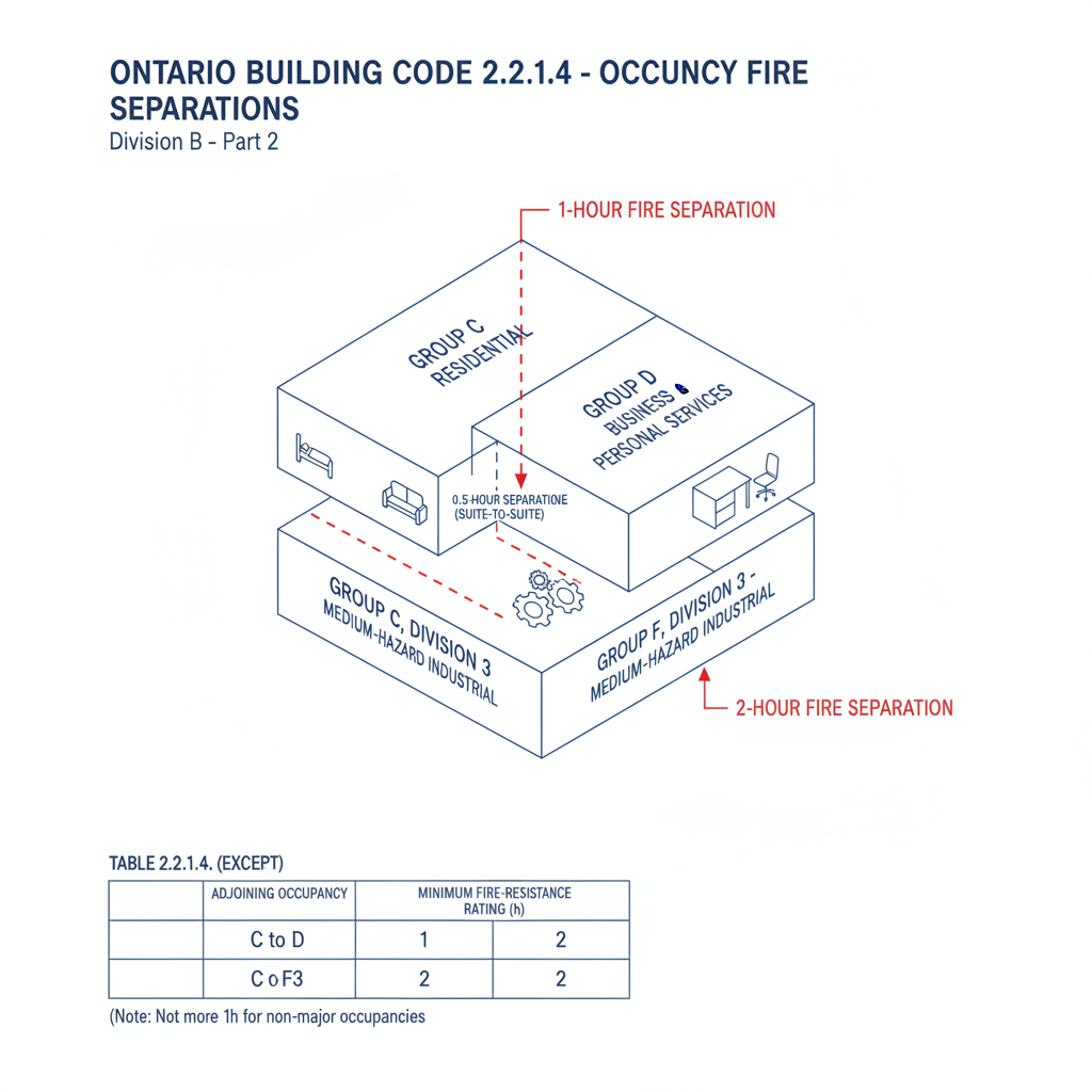 Understanding 2024 Ontario Building Code Fire Separations and Occupancy Ratings