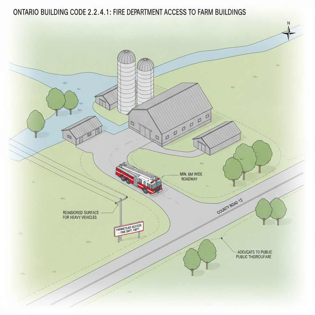 OBC 2024 Fire Safety and Emergency Lighting Standards for Farm Buildings in Ontario