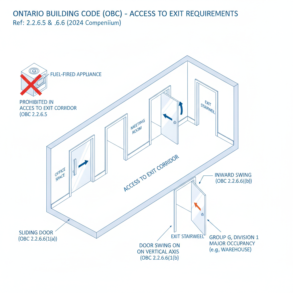 2024 Ontario Building Code: Essential Standards for Exit Access, Doors, and Floor Openings
