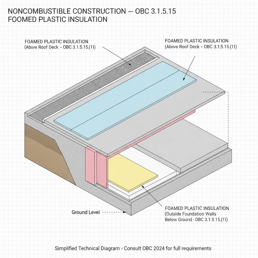 OBC 3.1.5.15 Guide: Foamed Plastic Insulation Standards for Noncombustible Buildings in London, Ontario