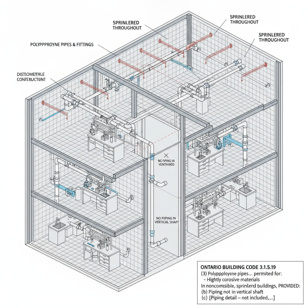 OBC 2024 Guide: Noncombustible Construction Requirements for Pipes, Fixtures, and Cables