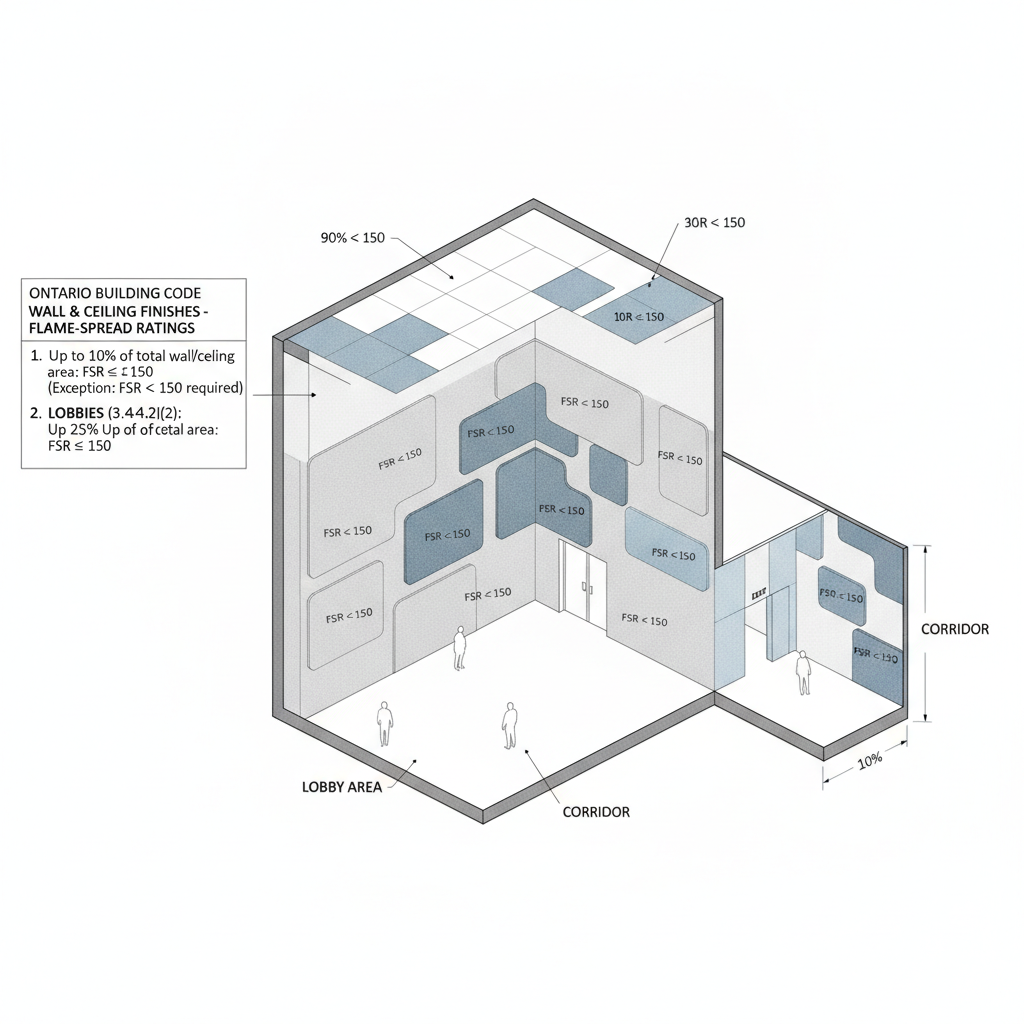 2024 Ontario Building Code: Flame-Spread Ratings for Interior Finishes in London Construction
