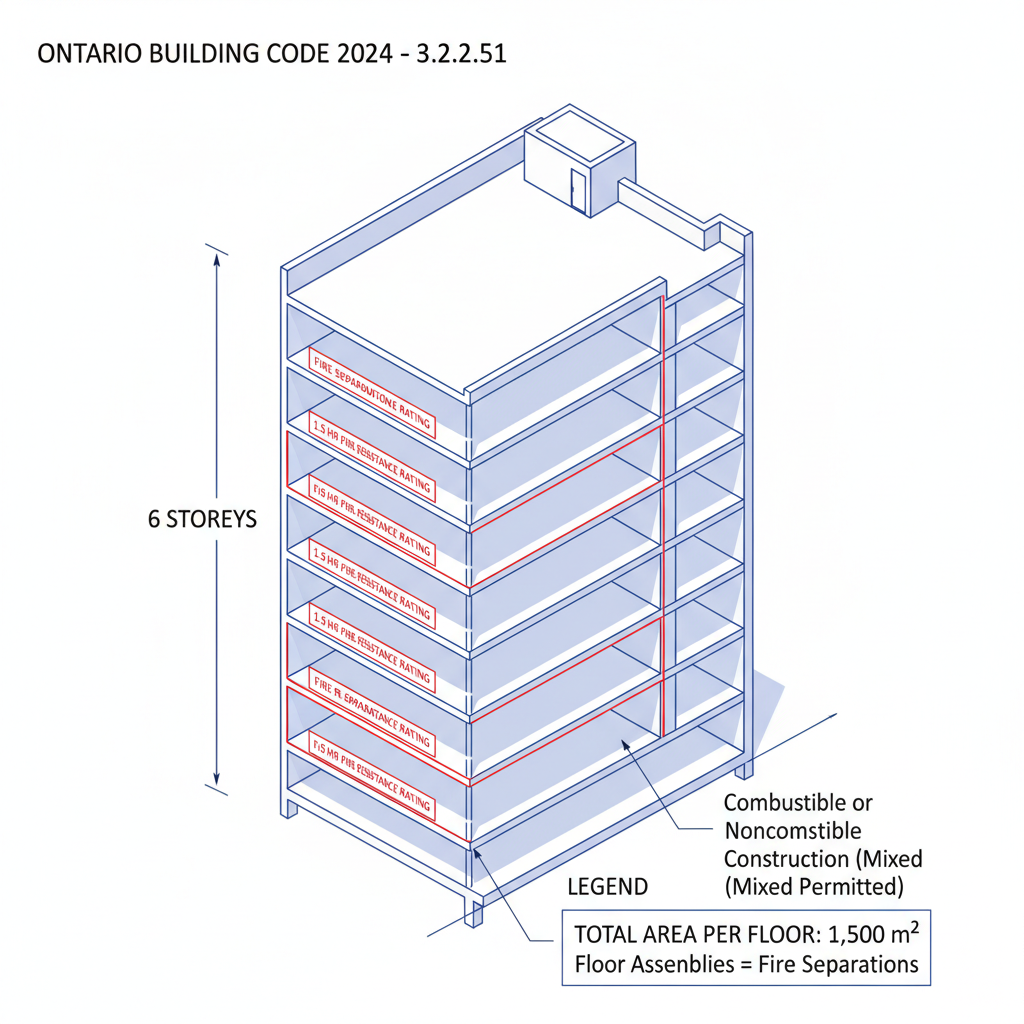 Ontario Building Code 2024: Fire-Resistance and Storey Limits for Group C Residential Buildings