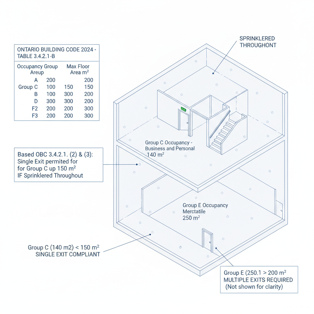 Ontario Building Code 2024: Single Exit Criteria and Mezzanine Egress Standards in London, Ontario