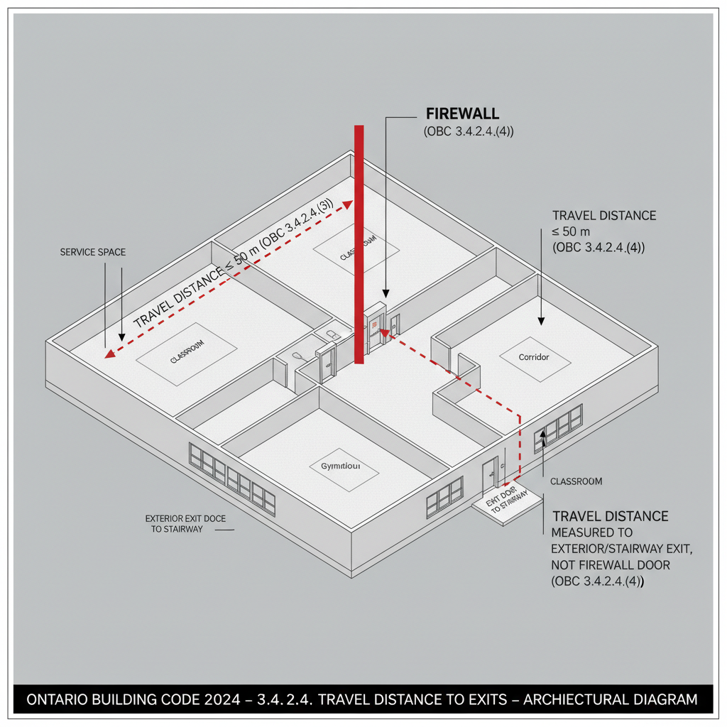 OBC Travel Distance and Exit Location Standards: Guide by empcontracting.ca Inc. your construction contractor in London, Ontario