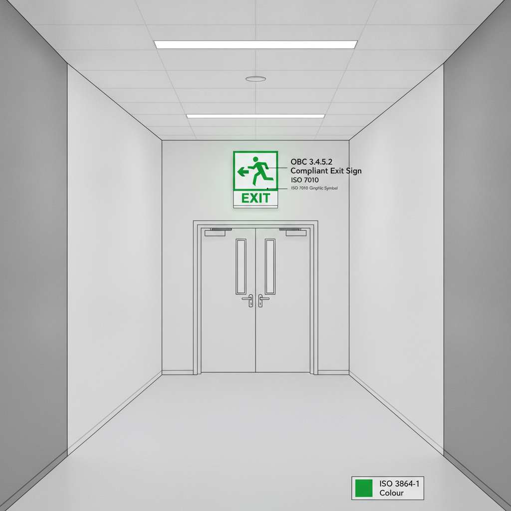 Understanding OBC 3.4.5.2 Exit Sign Requirements for Ontario Commercial Construction