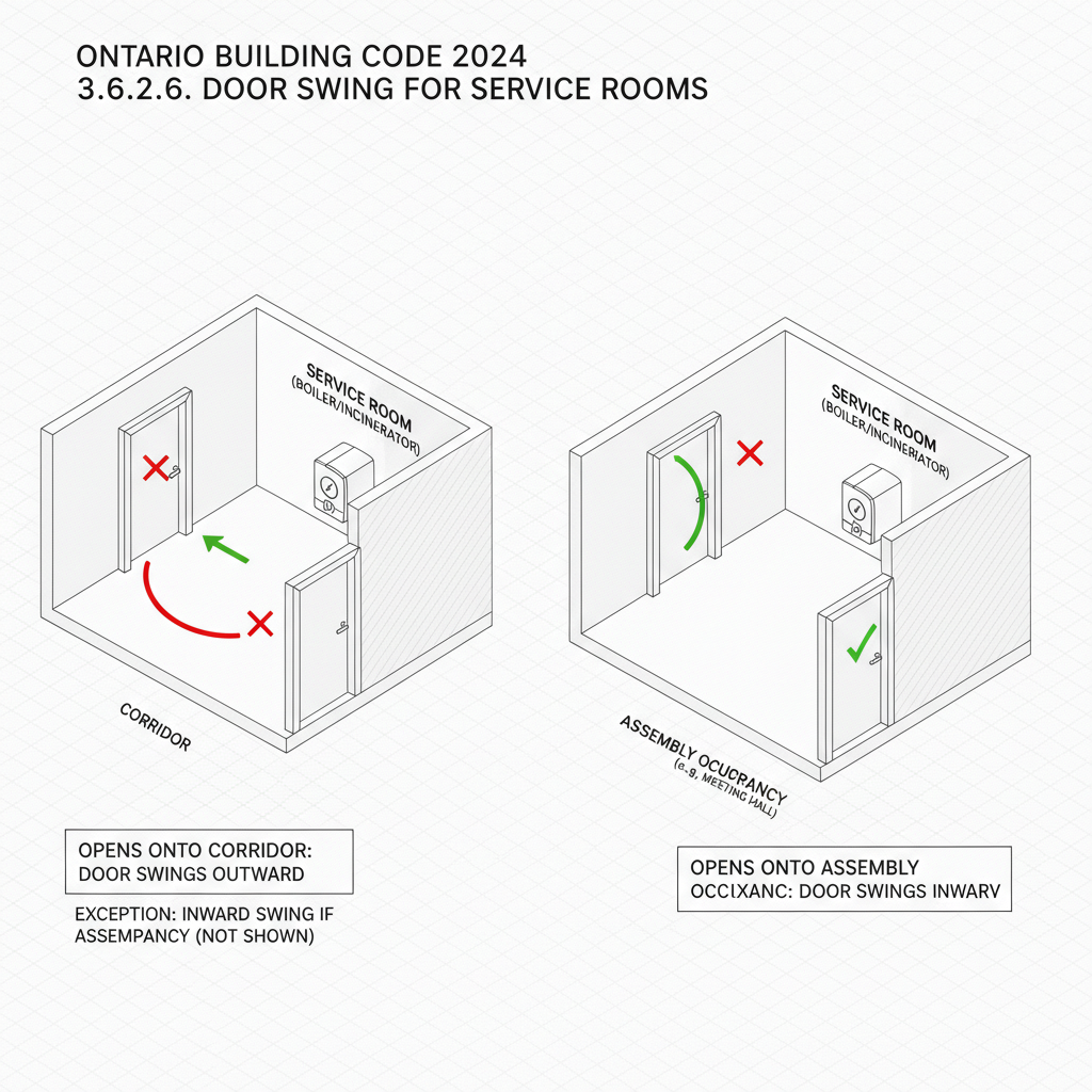 OBC Guide to Service Room Door Swings and Electrical Vault Standards