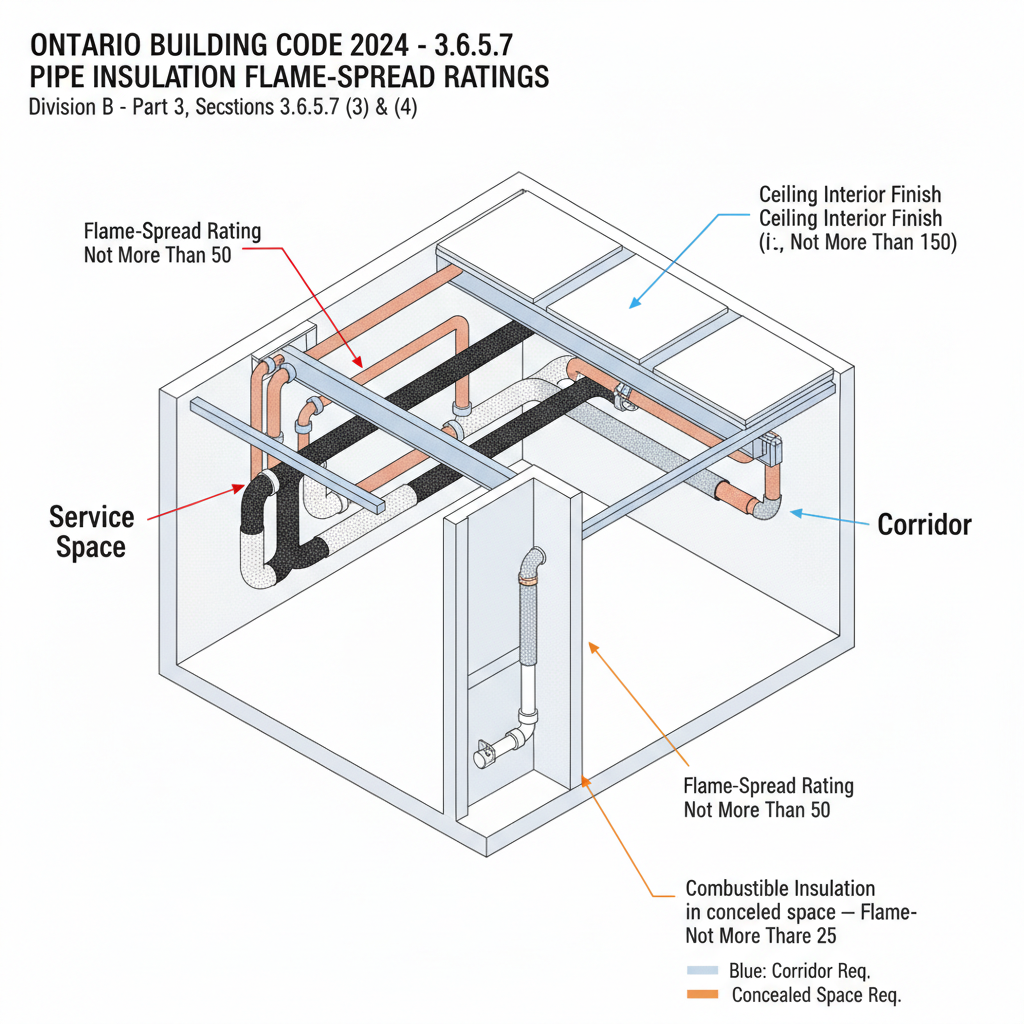 2024 Ontario Building Code Guide: Piping Insulation and Duct Clearance Standards