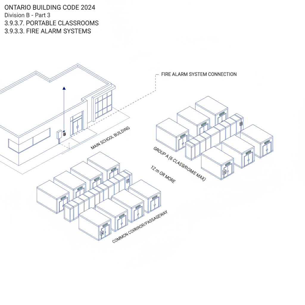 2024 Ontario Building Code: Portable Classroom Fire Safety and Egress Requirements