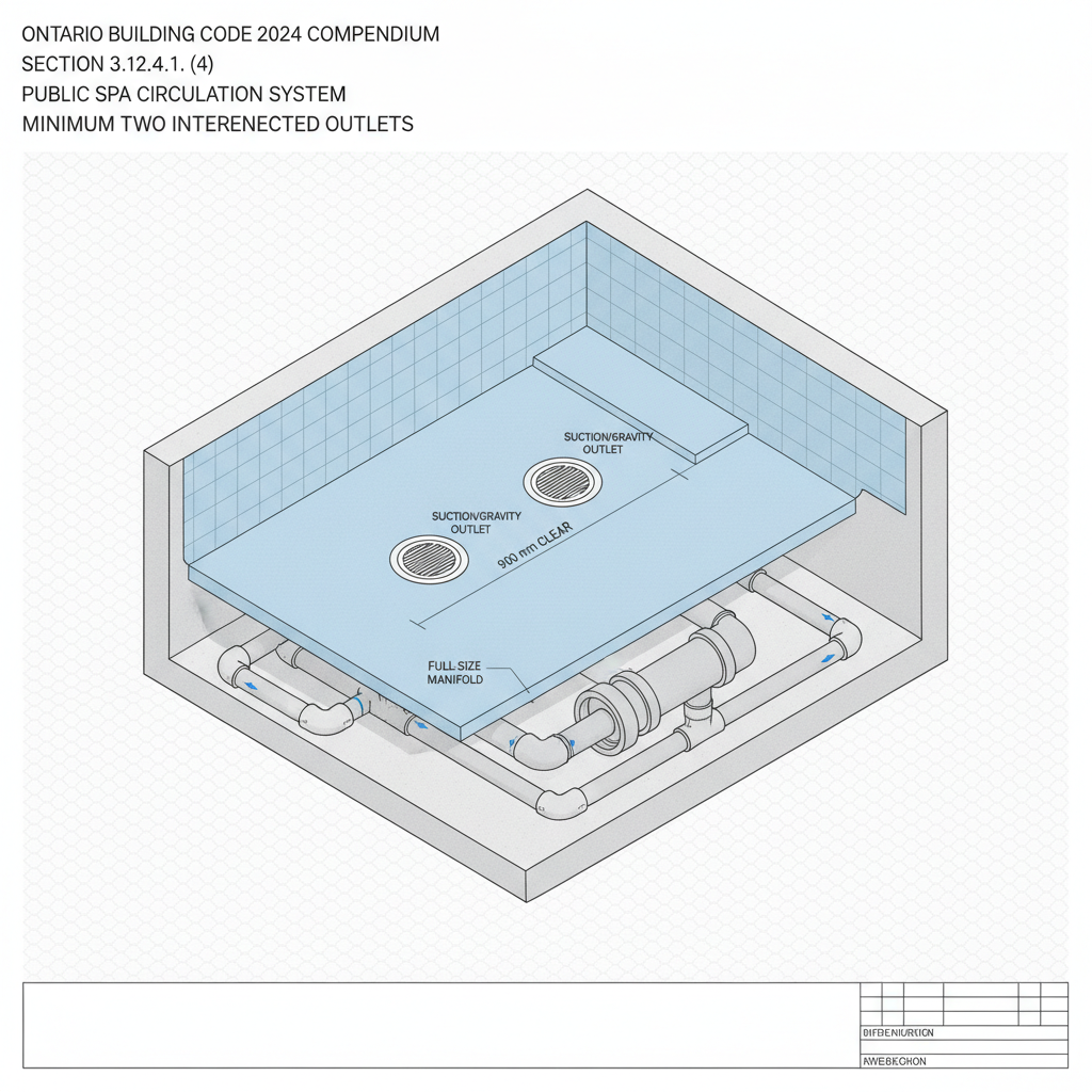 2024 Ontario Building Code: Public Spa Circulation and Safety Requirements