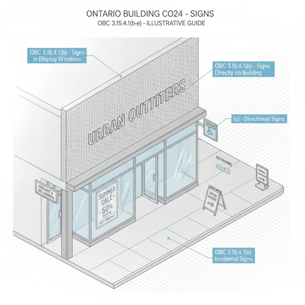 OBC 2024 Signage and Plastic Face Regulations for Commercial Construction in London, Ontario