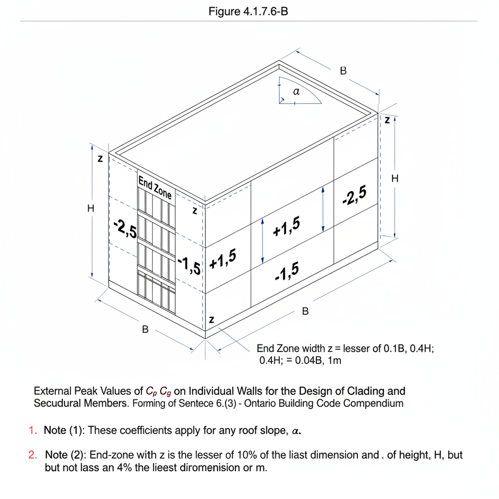 OBC 4.1.7.6 Explained: Wind Pressure Coefficients for Cladding in Ontario