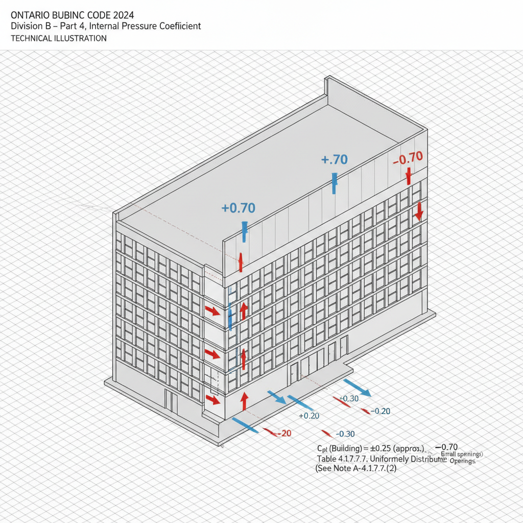 OBC 2024 Guide: Internal Pressure Coefficients and Dynamic Wind Load Procedures for Ontario Construction