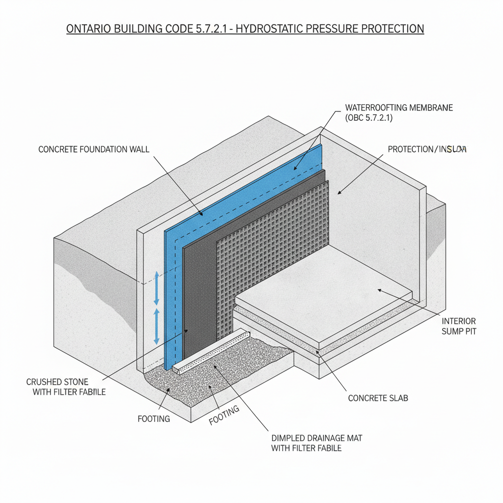 2024 Ontario Building Code: Waterproofing and Hydrostatic Pressure Standards for London Construction