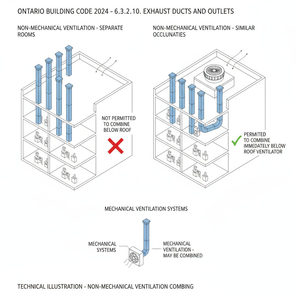 Ontario Building Code 2024: Essential Standards for Exhaust Ducts and Outlets (OBC 6.3.2.10)