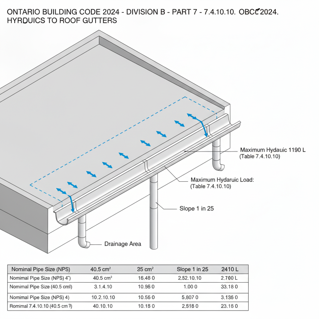 OBC 2024 Guide: Hydraulic Loads for Roof Gutters and Leaders in Ontario