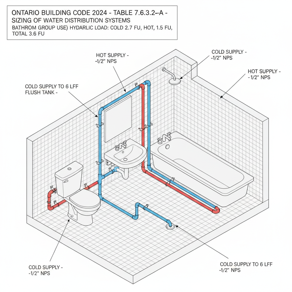 2024 Ontario Building Code: Understanding Water Distribution Sizing and Table 7.6.3.2.-A
