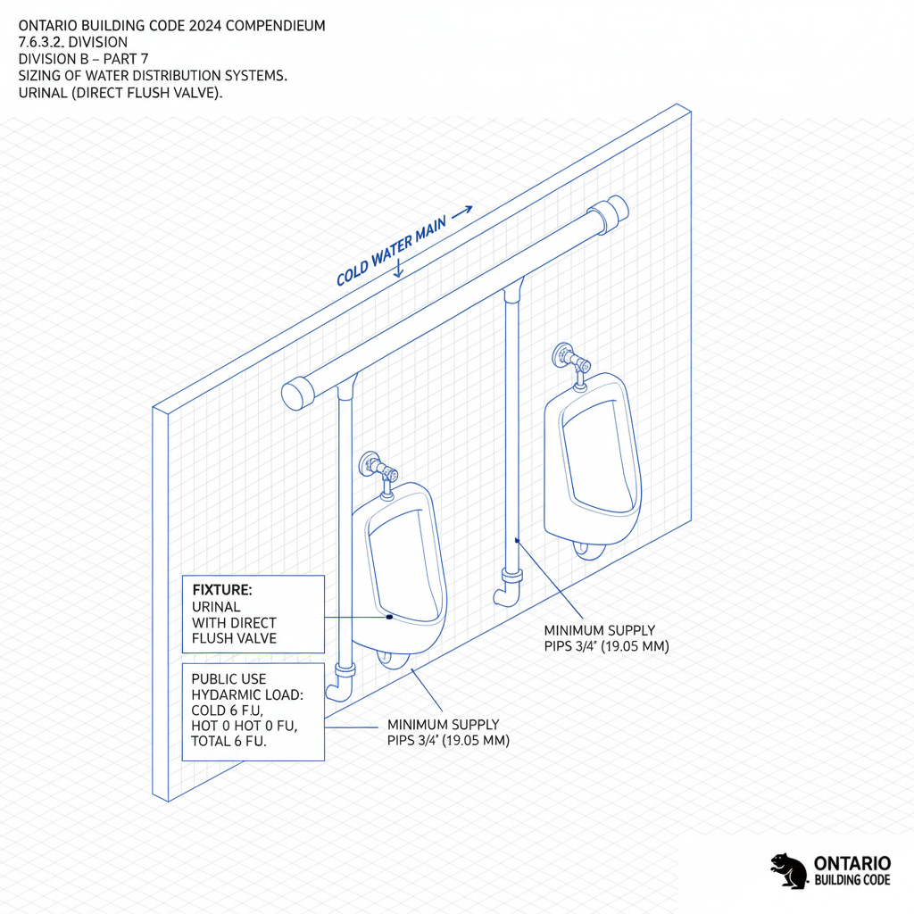 Ontario Building Code 2024: Sizing Water Distribution Systems & Fixture Units (OBC 7.6.3.2)