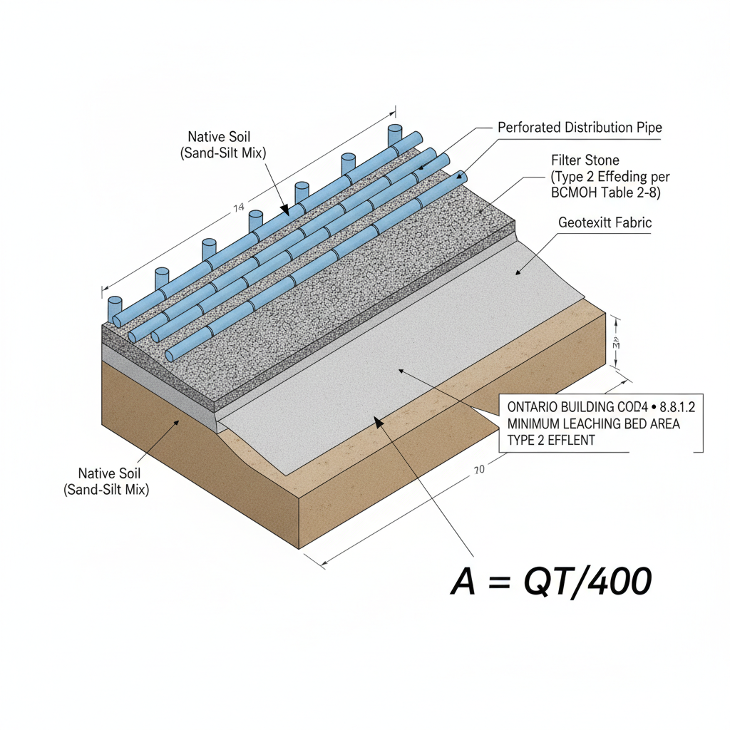 OBC Class 5 Sewage Systems: Installation Rules & Dispersal Bed Calculations for Ontario
