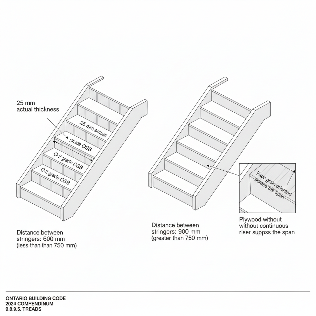 OBC 2024 Standards for Stair Treads and Cantilevered Concrete Steps in London, Ontario
