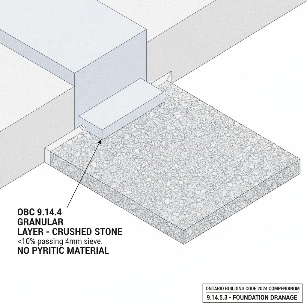 Ontario Building Code 9.14.4 & 9.14.5: Foundation Drainage and Sump Pit Standards for Ontario Construction