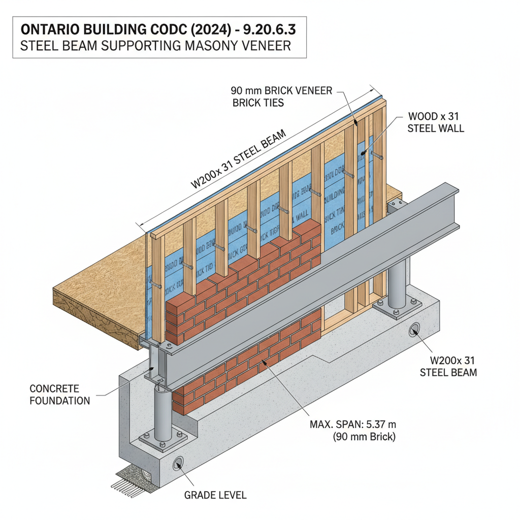 OBC 2024 Guide: Masonry Wall Thickness and Steel Beam Spans for London, Ontario Construction