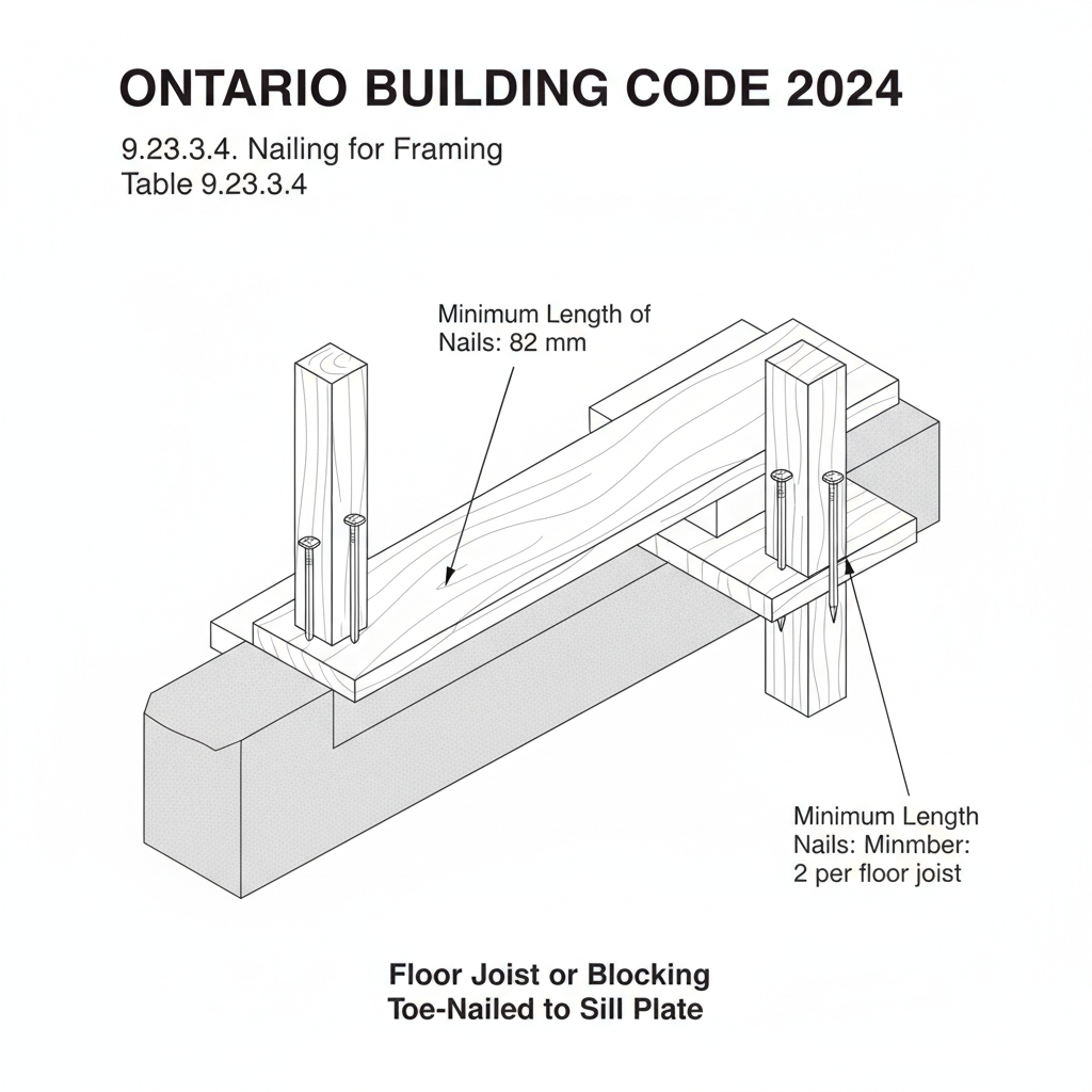 OBC 2024 Nailing Requirements for Framing | empcontracting.ca Inc. London, Ontario