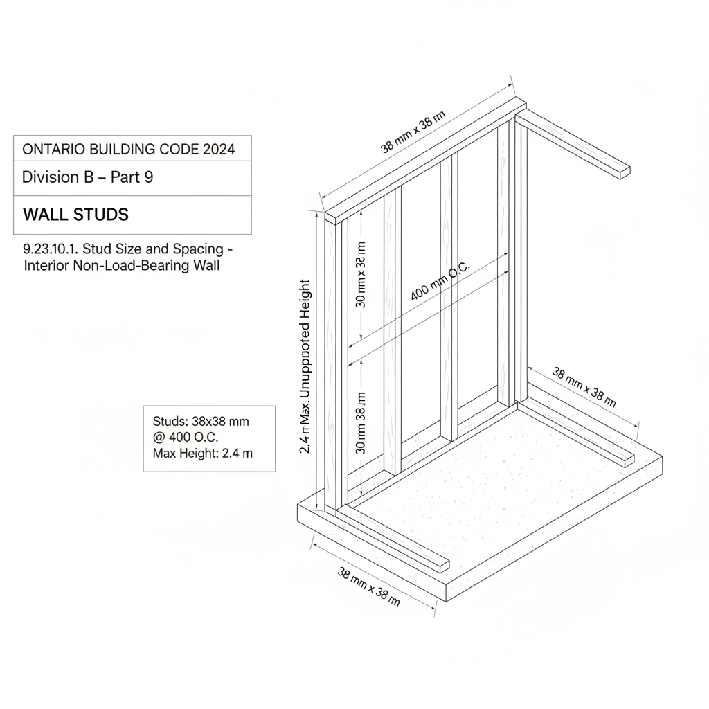 Ontario Building Code 9.23.10.1: Wall Stud Size and Spacing Guide for London Contractors