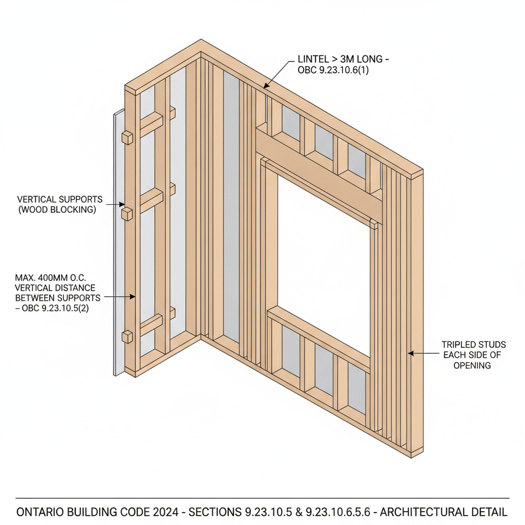 Ontario Building Code Wall Framing: Studs, Lintels, and Wall Plate Regulations